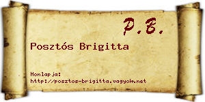 Posztós Brigitta névjegykártya