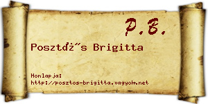 Posztós Brigitta névjegykártya