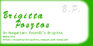 brigitta posztos business card